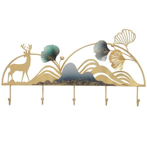 ZZlei2yu-12 Perchero de pared Perchero de entrada ligero lujo for colgar en la puerta Ganchos for pared metal for Colgante decorativo hierro for creativos