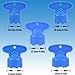 5Pcs Blue Cache Faucet Aerator Key Removal Tool with 5 Sizes M16.5, M18.5, M21.5, M22.5, M24 Recessed Aerator Key Sink Aerator Wrench for Bath Kitchen Sink Faucet Aerators Removal Tool Bath Fixtures