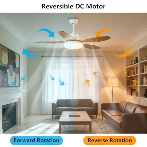Ventilateur de plafond dimmable 6 vitesses contrôle complet par application et voix - 6