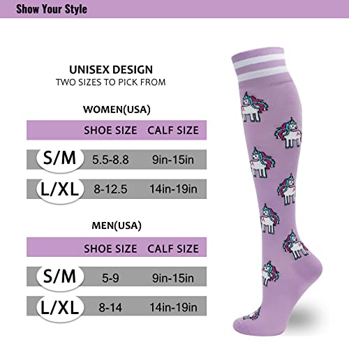 Image of fenglaoda Compression Socks for Women Men 3 Pairs Graduated Compression Support Circulation Socks for Nurses