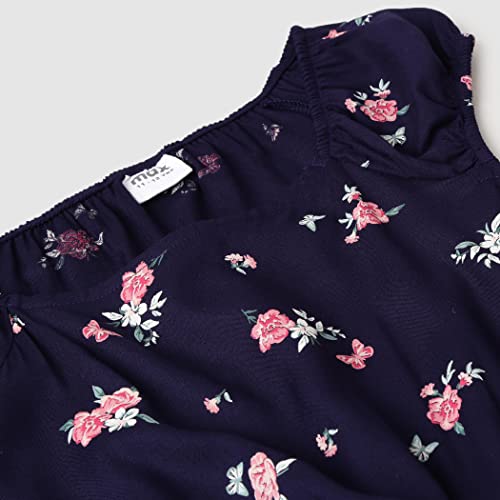 Image of Max Girl's Printed Cap Sleeves Regular Fit Top