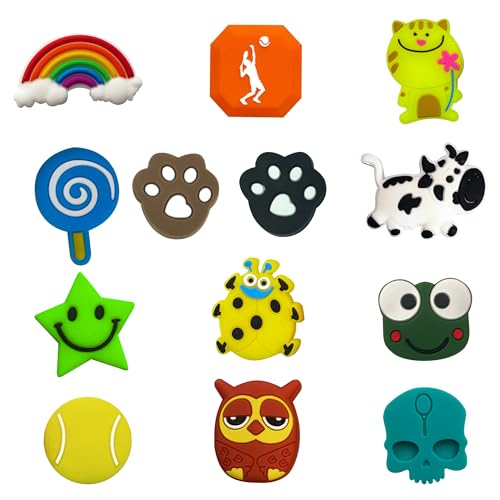 LENGAUC Tennis Vibration Dampener 13 Pack Have Fun and Personalize Random Style Your Racket with Shock Absorbers/Animal Shape Vibration Dampeners