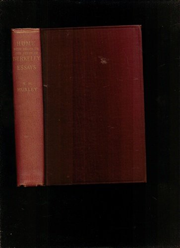 Hume. Essays with Helps to the Study of Berkeley B003DPPS4C Book Cover