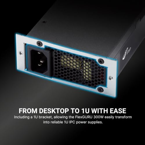 Image of FSP FlexGURU Power Supply, Flex ATX 300W, 80 Plus Gold, Full Modular, 5 Year Warranty (FSP300-57FCB)