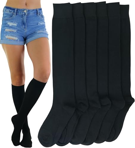 Image of ToBeInStyle Women's Pack of 6 or 12 Knee High Socks