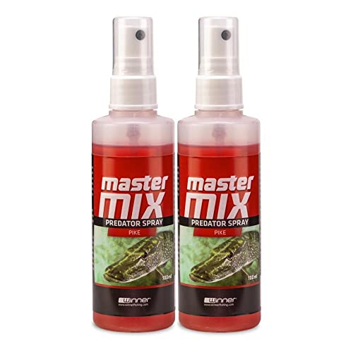 Tandem Baits Set di 2 Master Mix Predator Spray Attrattivo per Luccio | Attrattivo per Esce Pesca Spinning | Alimentatore per la Pesca | Attrezzatura da Pesca | Pesca Accessori 100 ml