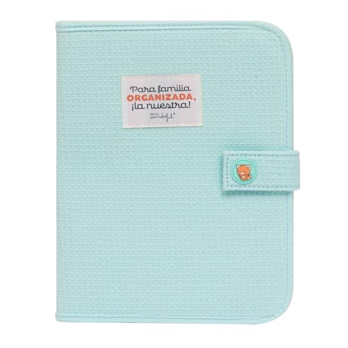 Mr. Wonderful - Portadocumentos familiar panda rojo - Para familia organizada, ¡la nuestra! - Hecho en Algodón - Cuenta con Bolsillos Interiores Mr. Wonderful - Portadocumentos familiar panda rojo - Para familia organizada, ¡la nuestra! - Hecho en Algodón - Cuenta con Bolsillos Interiores