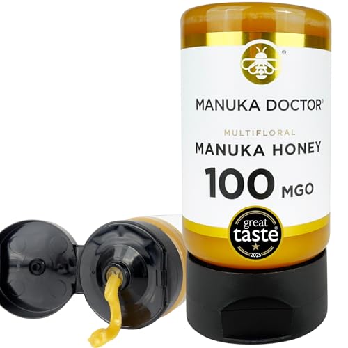 MANUKA DOCTOR | MGO 100 Squeezy Manuka Honey Multifloral | 300g | 100% Pure New Zealand Honey | Certified RAW | Non-GMO | Independently Lab Tested | BPA-Free & Recyclable