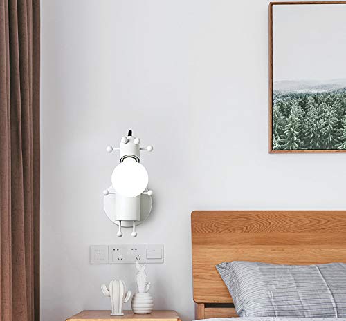 Lámpara de pared LED E27 ajustable de metal gris moderna 4