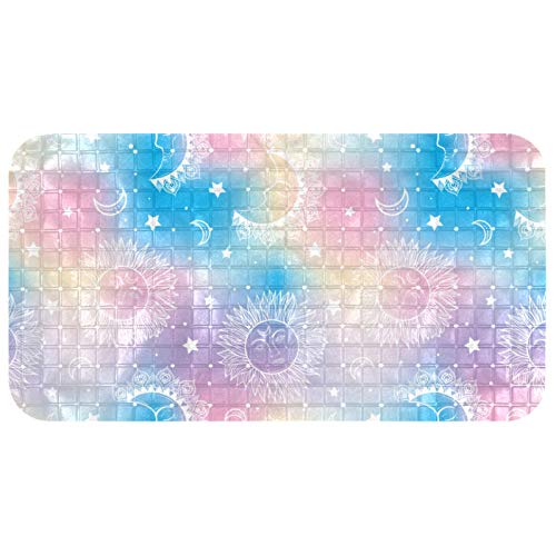 FURINKAZAN Galaxy Opal Moon Sun Badewannen-Duschmatte rutschfeste Badewannenmatte Badvorleger mit...