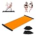 shenruifa Slide Board with Shoe Cover Slimming Exercise Guide Slide Mat for Leg Pot Training Fitness Athletic Training (200 * 50cm)