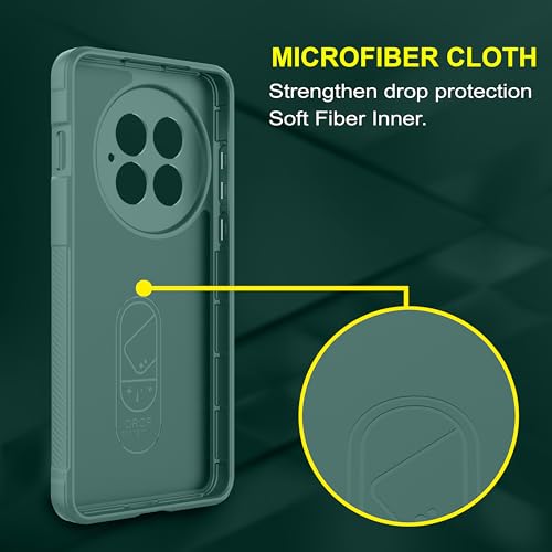 Image of Zapcase Back Case Cover for OnePlus 13 5G | Compatible for OnePlus 13 5G Back Cover | Liquid Silicon Magic Case with Camera Protection | Dark Green