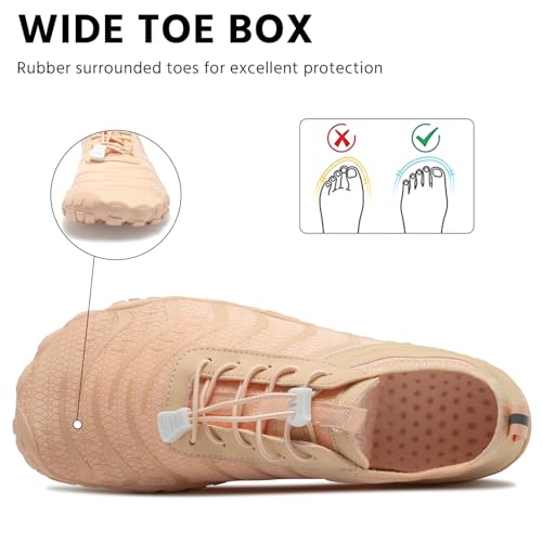 Image of EWUHA Barefoot Shoes Womens Mens Footwear for Walking Hiking with Wide Toe Box,Healthy & Non-Slip,Breathable Barefoot Vitality Water Shoes for Beach Pool Swim Outdoor (Unisex)