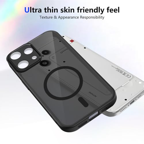 Image of Shockproof Hybrid Armor Back Cover Case Compatible with Nothing Phone 3a Lite 5G (Smoke Back-Black TPU Bumper with Translucent PC (Nothing 3A Lite)