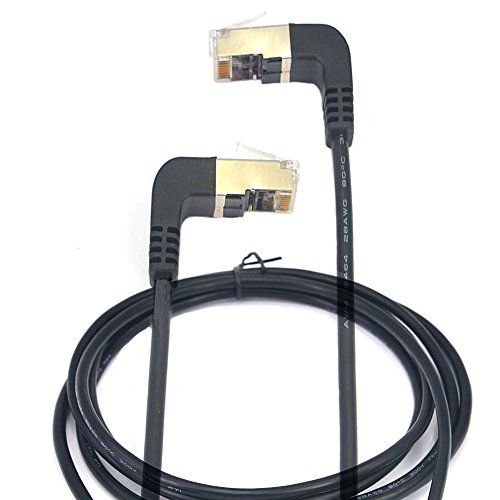 YOTENKO RJ45 Ethernet Cable RJ45 Male to Male Plug RJ45 Ends Network Adapter 90 Degree Connector Cat-5 Networking Extender