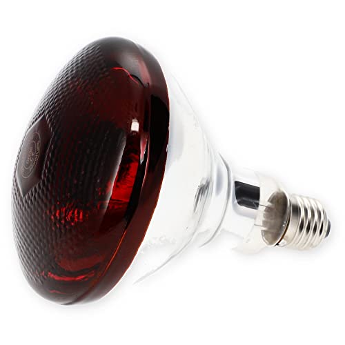 GarPet Rotlichtlampe Wärmelampe Tiere Gesicht Infrarotlampe 100 Watt Infrarot Lampe Terrarium Baby Geflügel Infrarotbirne Cover