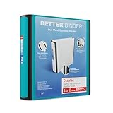 Staples 2-inch 3-Ring Better Binder, Teal, 2/Pack (ST55875-CCVS)