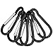 30 Pcs Carabiner Clips, Bantoye 2 Inch Aluminum Spring Lock Hooks Snap Hooks for Backpack Hiking Camping Travelling, Black