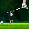 Haihaz2-Piezas-Golf-Divot-ToolTenedor-de-Campo-de-GolfPitch-Fork-Golf-arreglapiques-Golf-Herramienta-de-reparacion-de-Divot-de-Golfcon-Boton-Emergente-y-Marcador-de-Bola-MagneticaAzul-y-negro