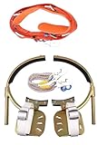 UQUWCUXFI Picos Profesionales for Escalada en Postes - Hebilla de pie Ajustable for Electricista, Acero al manganeso de 20 mm de Espesor, Capacidad de 352 LB(55cm)