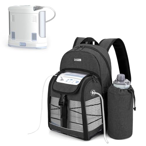 CURMIO Portable Oxygen Concentrator Backpack, POC Carrying Bag Compatible for Inogen, OxyGo and Caire Units, Bag Only, Black (Patent Pending)
