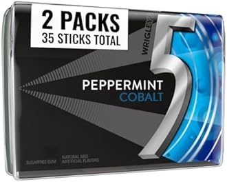Wrigley's 5 GUM Peppermint Cobalt Sugar Free Chewing Gum, 35 Stick Pack