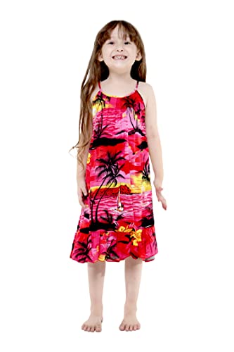 Image of Hawaii Hangover Family Matching Hawaiian Clothes, Sunset Red | Family matching Hawaiian outfits, Sunset Red, lightweight rayon, machine washable, tropical floral print, luaus, cruises