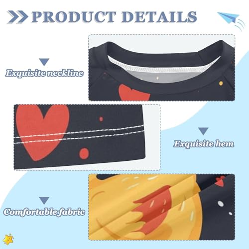 Swing Shirts Duck Polka Dot Heart Rashguard Short Sleeve Boy Swimsuit Sunscreen T-Shirts Sun Swimwear Sets UPF 50+3