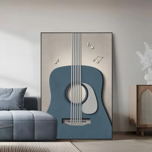 Toile guitare violon 50x70 cm peinture instrument de musique affiche déco GELYX
