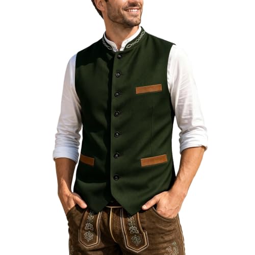 Gilet traditionnel homme avec liaison sergée robuste, vêtement d'extérieur de loisirs