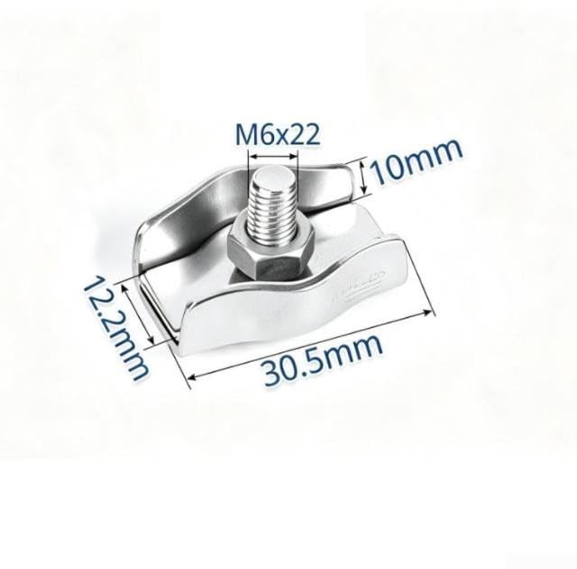 Serracavo per Tende da per sole e Ringhiere Serracavo per Tende(Single Clamp 10m)
