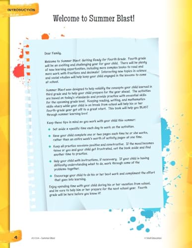 Summer Blast: Getting Ready for Fourth Grade - Full-Color Workbook for Kids Ages 8-10 - Reading, Writing, Art, and Math Worksheets - Prevent Summer Learning Loss - Parent Tips - Image 3