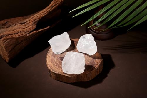Image of 2Pcs Clear Quartz 1.8-2.2 inch Large Raw Crystals Natural Healing Stones Rough Rocks Clear Quartz Crystal for Polishing Wicca Reiki Decoration Tumbling DIY Wire Wrapping Rock Gifts