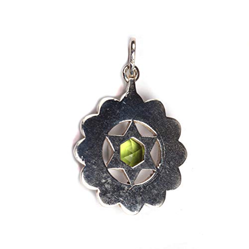 Pendentif péridot en argent anti-stress et collier bien-être
