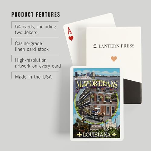 Mazo de cartas Poker New Orleans Louisiana 52 piezas miniatura 3