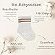 Bio-Baumwolle Stoppersocken Kleinkinder Baby ABS Antirutsch Socken | Rutschsocken für Neugeborene Jungen Mädchen Tennissocken Sportsocken (DE/NL/SE/PL, Alter, 12 Monate, 24 Monate, Weiß (Gestreift))