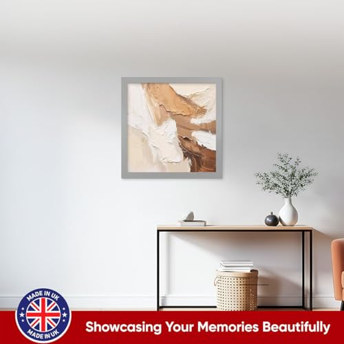 Alison Kingsgate 30x30CM Light Grey Photo Frame – Engineered Wood Picture Frame with Shatterproof Perspex Front – Ideal for Certificates & Artwork – Wall Hanging – Multiple Sizes & Colors Available - Image 4