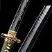 HERO SWORD Handmade Dragon Katana Traditional Japanese Clay Tempered T10 Steel Nugui Polishing Razor Sharp Samurai Sword Green Real Silk Handle