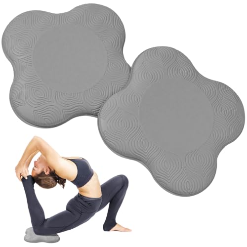Image of Yoga Knee Pads 2 Pack, Foam Kneeling Cushions - Non-Slip Pilates Knee Pad Cushion & Wrist Support - Portable Workout Knee Pads for Meditation, Kneeling, Balance, Floor, Pilates,Yoga