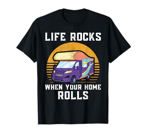 Camping Motorhome Campervan Retro Vintage T-Shirt