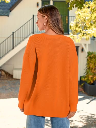 Image of LILLUSORY Women Oversized Cardigan Sweater 2025 Fall Outfits Cloth Fashion V Neck Knit Button Front Casual Trendy Tops