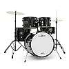 Gear4music Acoustic Drum Kit BDK-18 Jazz for Beginner, Black #1