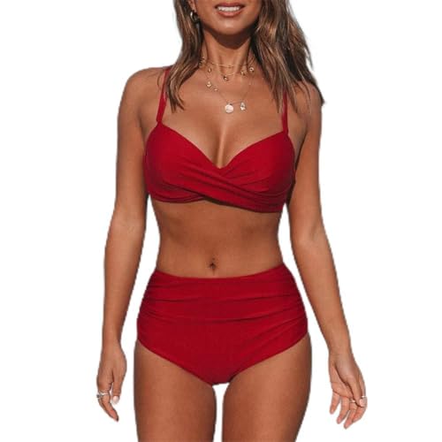 Fisoew Womens Shirts 16RD1L chemise rouge fluide anti-engoncement taille 1L