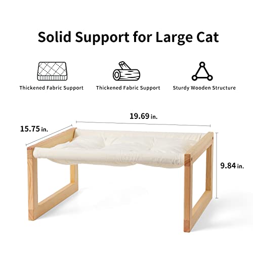 Fukumaru Cat Bed, Plush Velvet Cat Beds For Indoor Cats, Wooden Cat Hammock, 20 X 16 Inch Cat Couch, Suitable For Cats, Puppy, Bunny, Rabbit, Kitten And Small Animal #TOP1