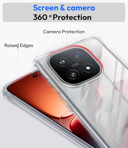 Image of KAPAVER Essential Back Cover Case Compatible with iQOO 15 -Clear (PC+TPU) (iQOO 15 -Clear)