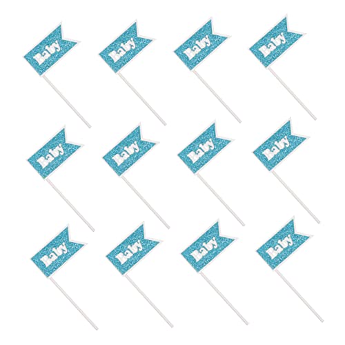 Didiseaon 12 Pçs Cupcake Inserções De Bolo De Bebê Decoração De Comida Decoração De Bebê De Bautizo