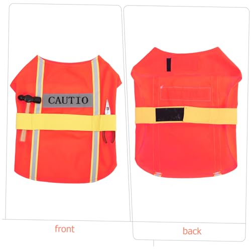 Disfraz de Perro Ingeniero Luxshiny Talla L Naranja miniatura 4