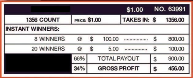 $1 Instant Pull Tabs – Captain Cash Theme – 1,356 Count – Fundraising Raffle Game for Bingo Nights, Bars, Clubs, Schools & Nonprofits – Easy-to-Play Instant Win Tickets (Theme & Artwork May Vary)