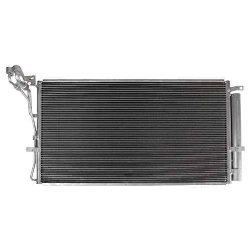 Image of TRQ A /C Condenser and Receiver Drier Assembly Compatible with 2013-16 Hyundai Genesis Coupe V6 3.8L