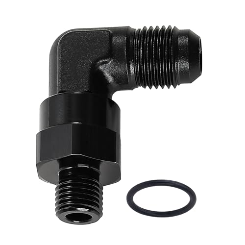 Image of EVIL ENERGY 6AN Flare to 4AN ORB Male Swivel Adapter Fitting 90 Degree Black 1PC